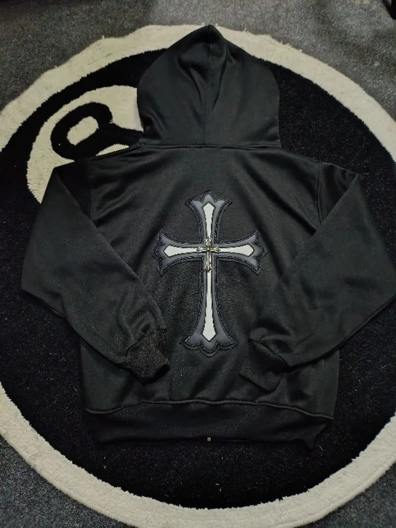Chrome Hearts Hoodie Zipper Cross Leather photo 1