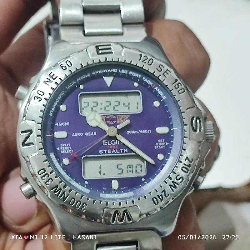Jam tangan elgin USA pilot Stealth  photo 1