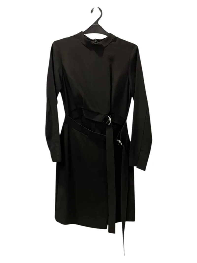Midi black dress wignya belt  photo 1