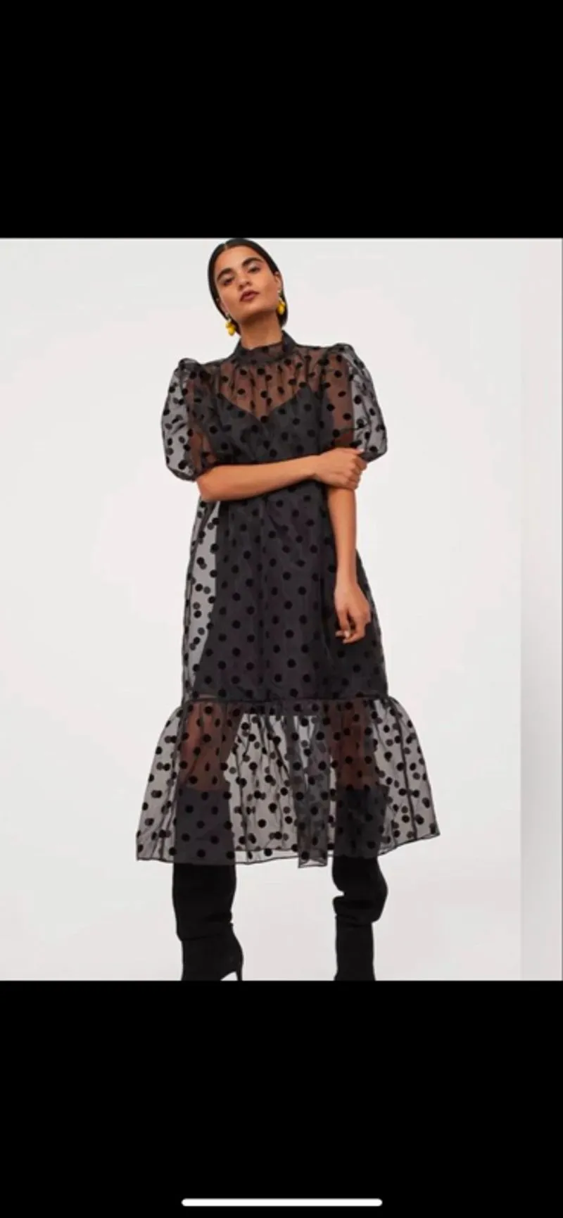 h&m vintage polka party dress photo 1