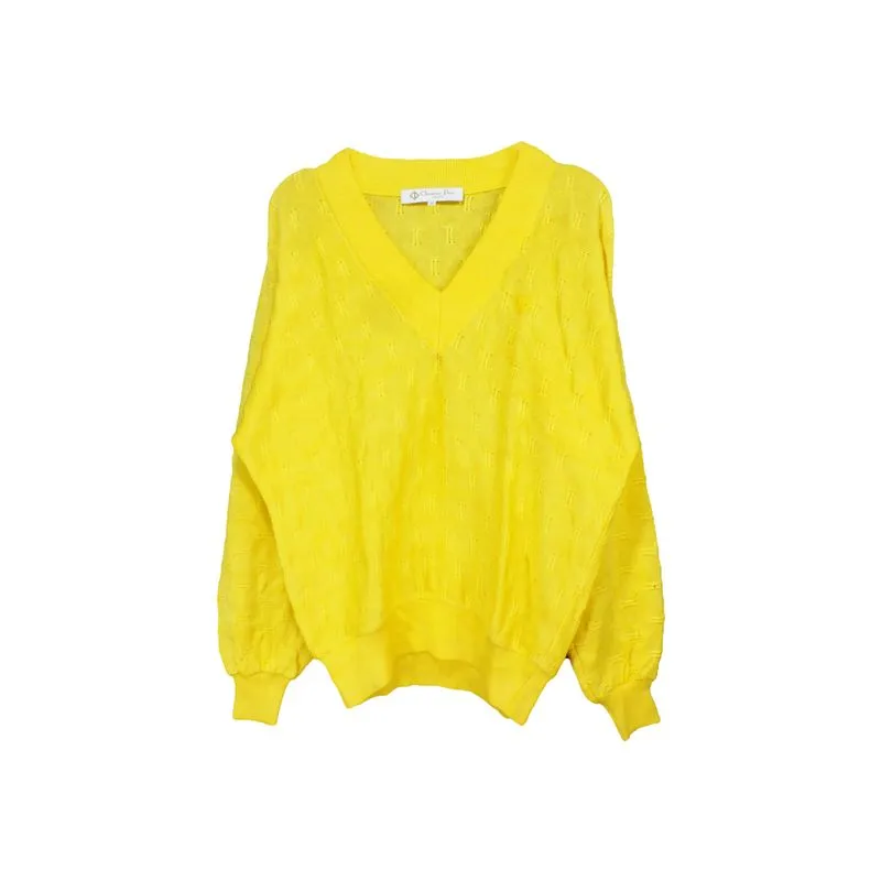 CHRISTIAN DIOR SPORT V-NECK MONOGRAM KNIT SWEATER photo 1