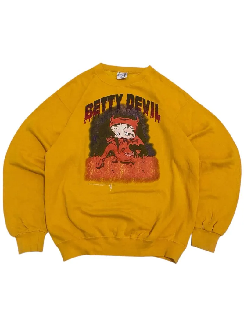 Betty Boop Vintage Sweatshirt Pria yellow orange photo 1