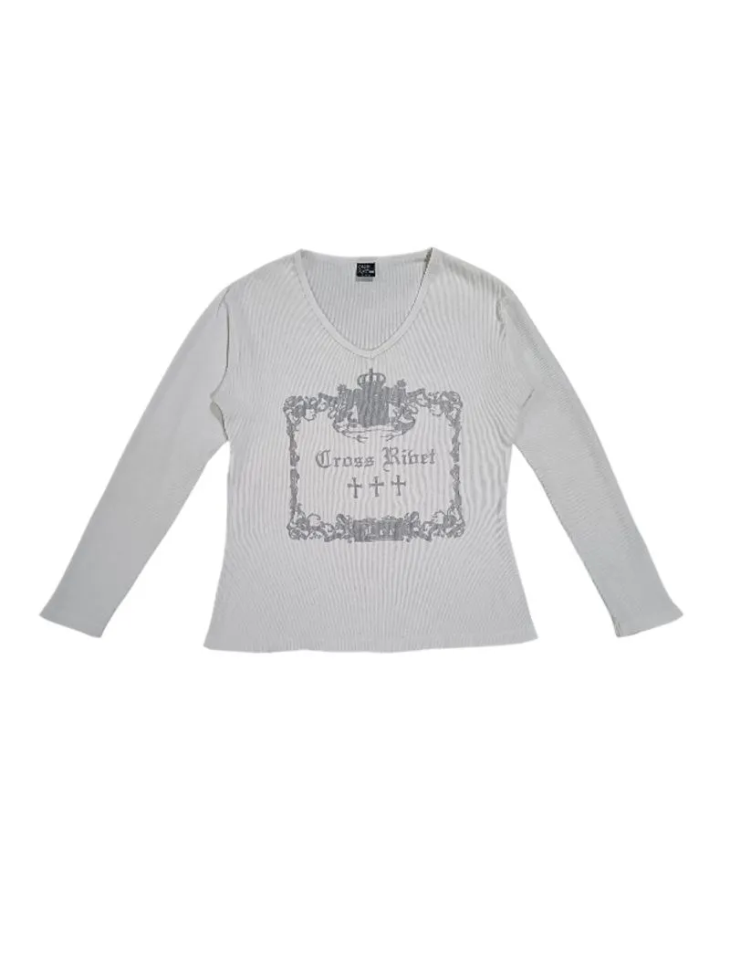 Y2k Cross Rive+ Lee Waffle T-shirt Men's photo 1