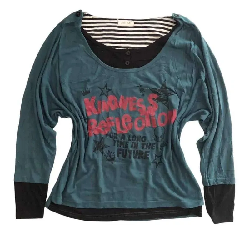 longsleeve y2k double layer kidness reflection photo 1