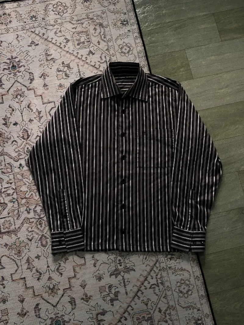 Boxy Shirt plaid short sleeve By PIERRE CARDIN

 photo 1