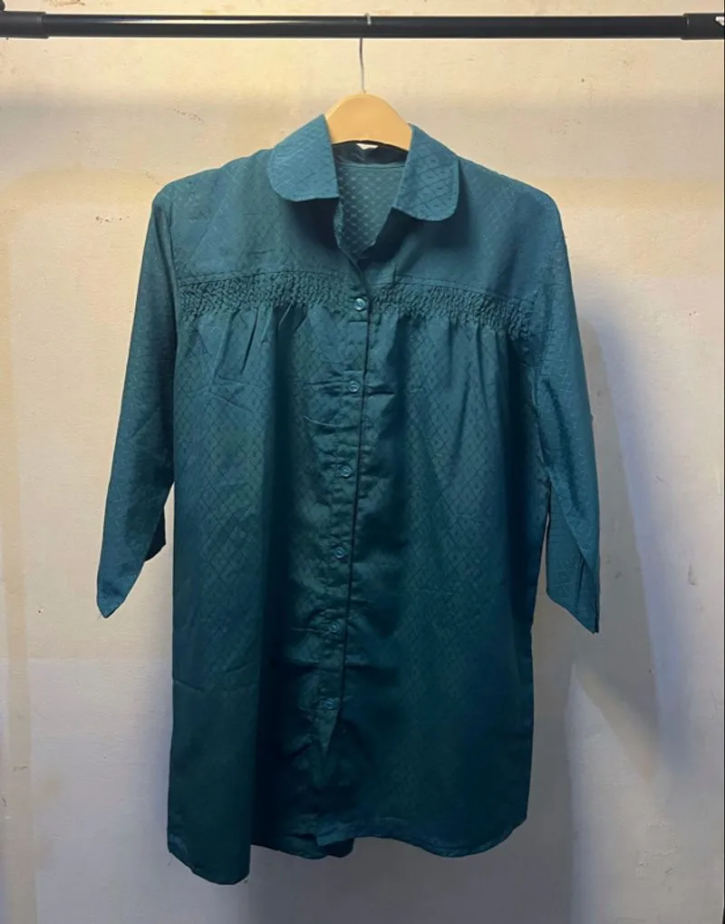 Button Blouse green women photo 1