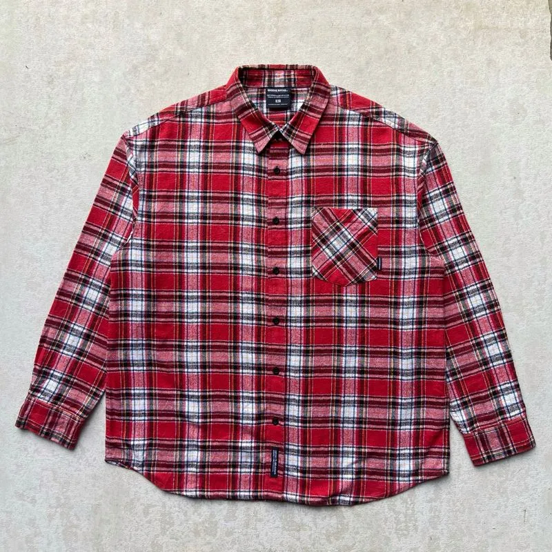 Grooveryme Plaid Flannel Shirt photo 1