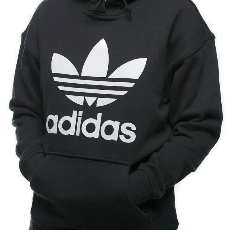 ADIDAS TRIFOIL DARK GREY PULLOVER HOODIE photo 1