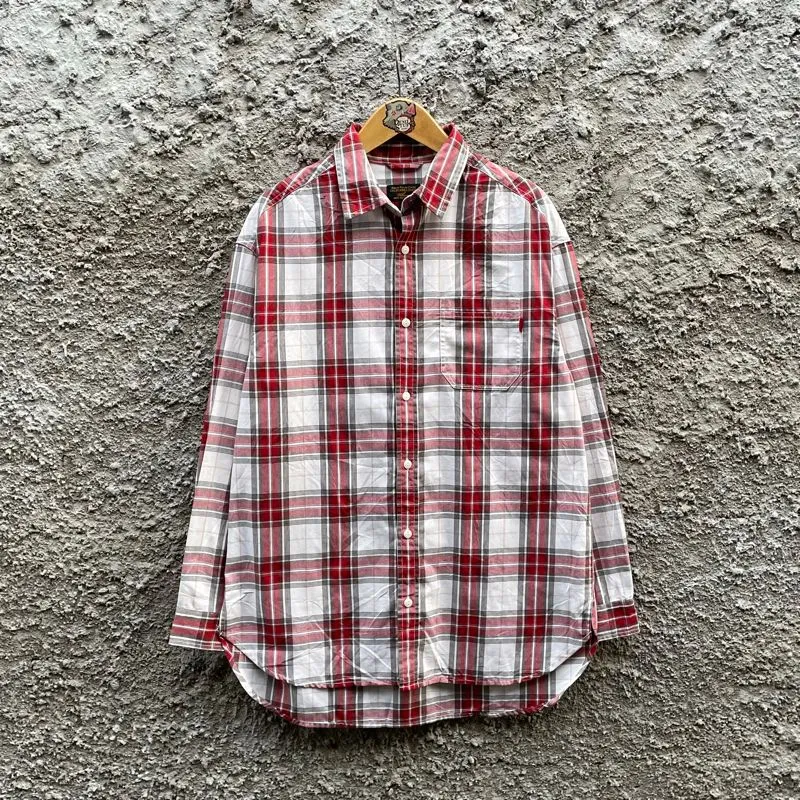 Kemeja Flanel Who California Unisex Pria Wanita photo 1