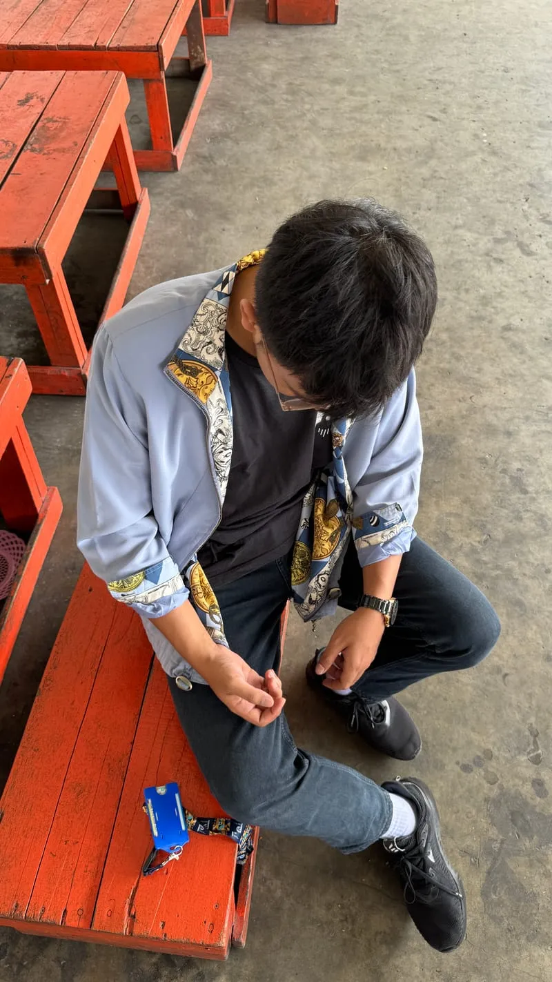 Casual Windbreaker Pria blue photo 1