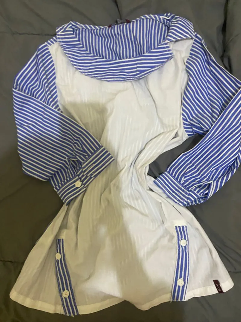 AKO top wanita motif garis dan polos photo 1
