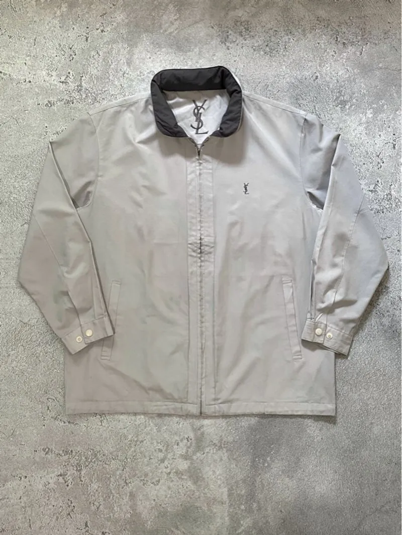 1990’s Yves Saint Laurent Grey Jacket Men Cotton photo 1