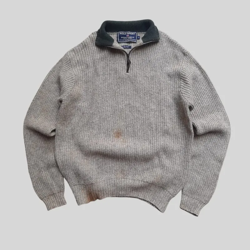 Polo Ralph Lauren Vintage Casual Sweater Pria cream photo 1