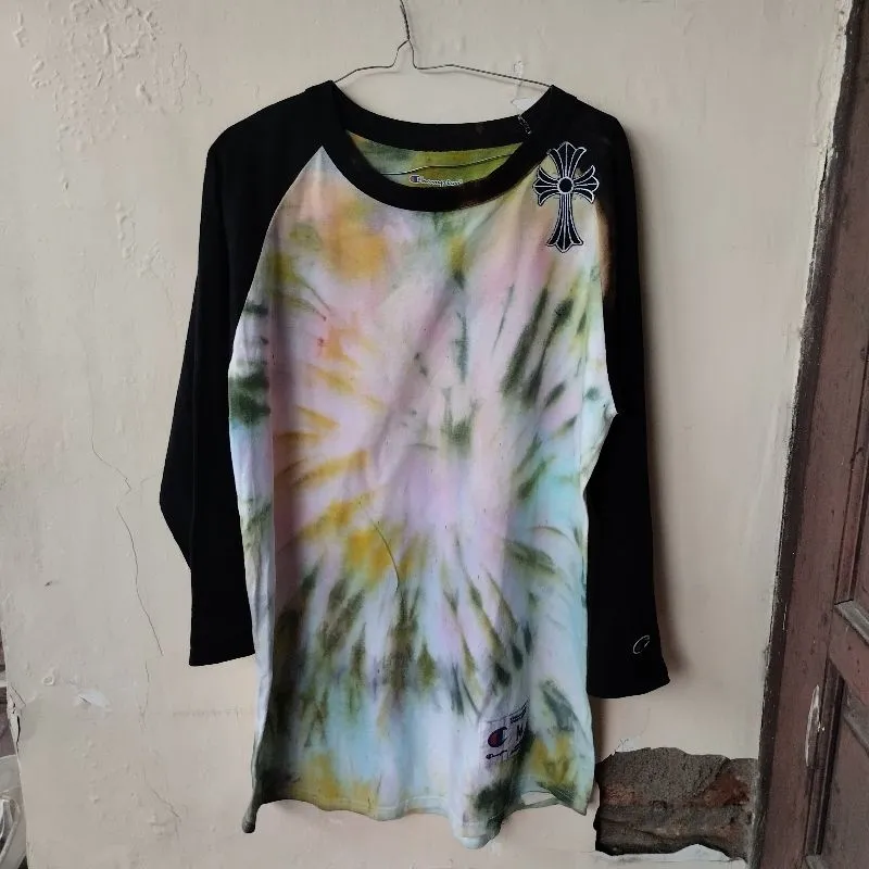 Tiedye Rework Champion - Three-Quarter Raglan x dogtown Slee photo 1