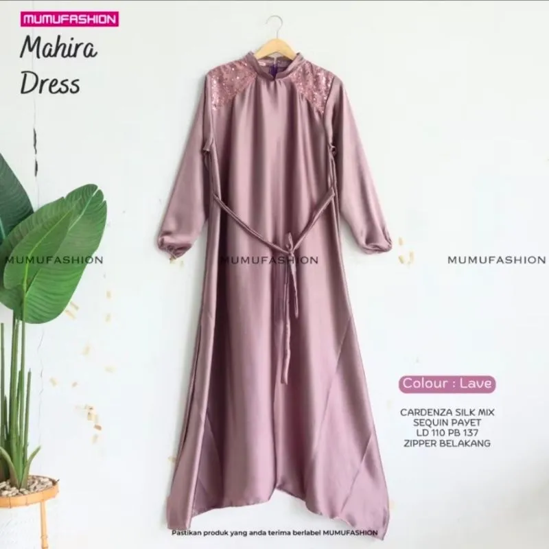 MAHIRA DRESS CARDENZA SILK PREMIUM + JILBAB Gamis Lebaran Wa photo 1