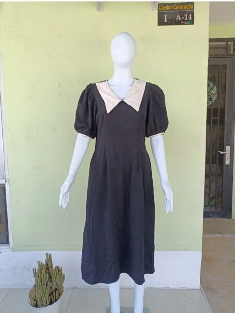DRESS KERAH SAILOR HITAM photo 1