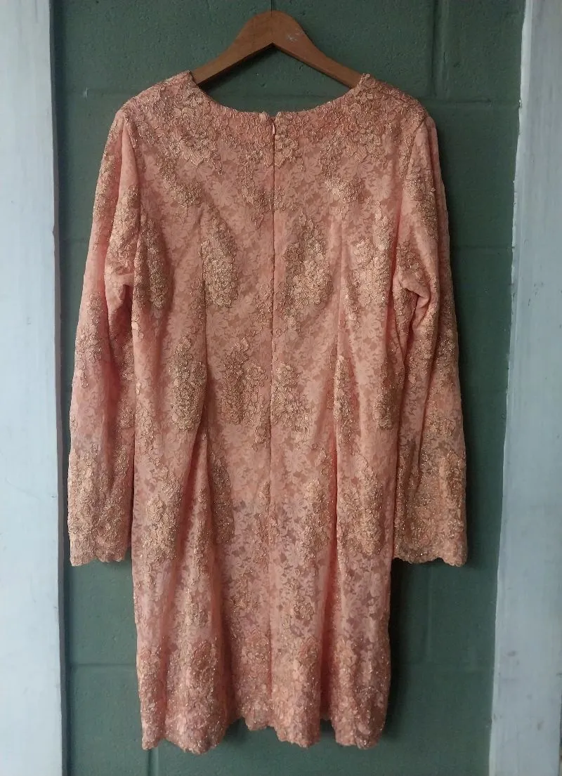kebaya brukat panjang orange preloved photo 1