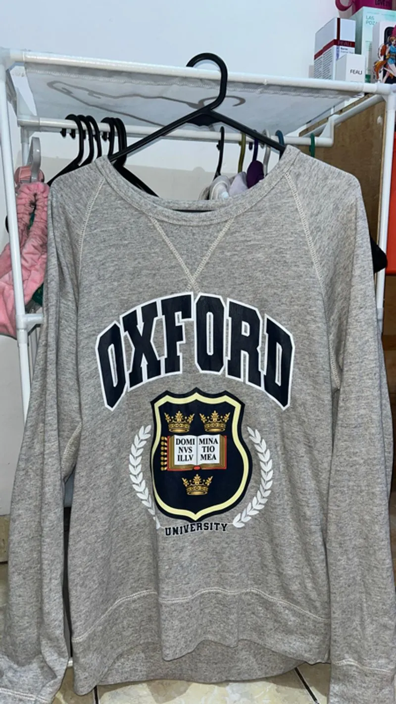 sweater/crewneck uniqlo misty grey oxford photo 1