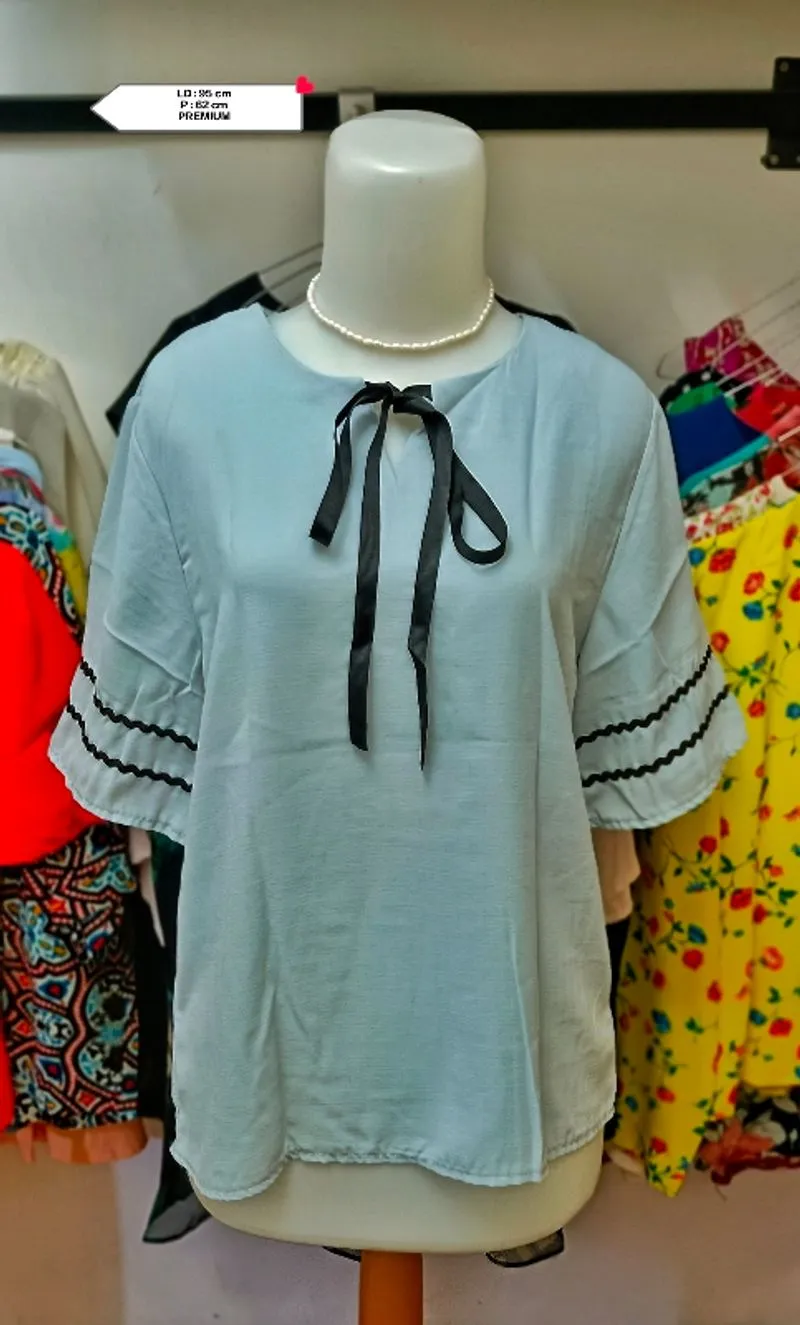 BLOUSE KOREA PITA SOFT BLUE  photo 1