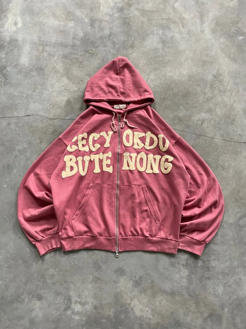 2000’s - Fashion Hoodie Magenta Seoul Double Zip Hoodie photo 1