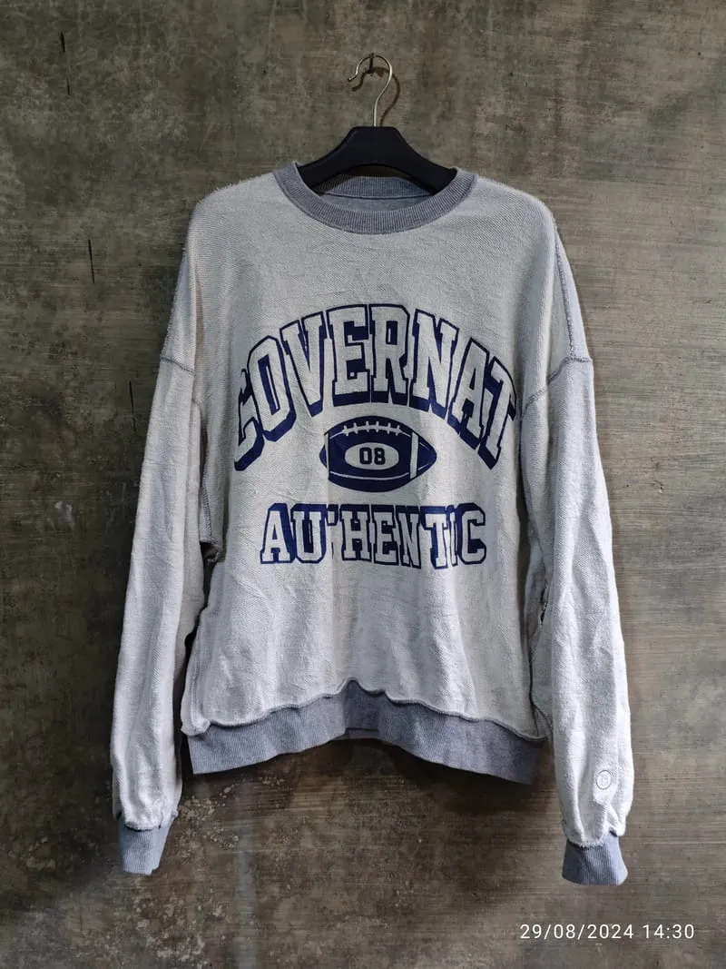Covernat Casual Sweatshirt Pria white gray photo 1