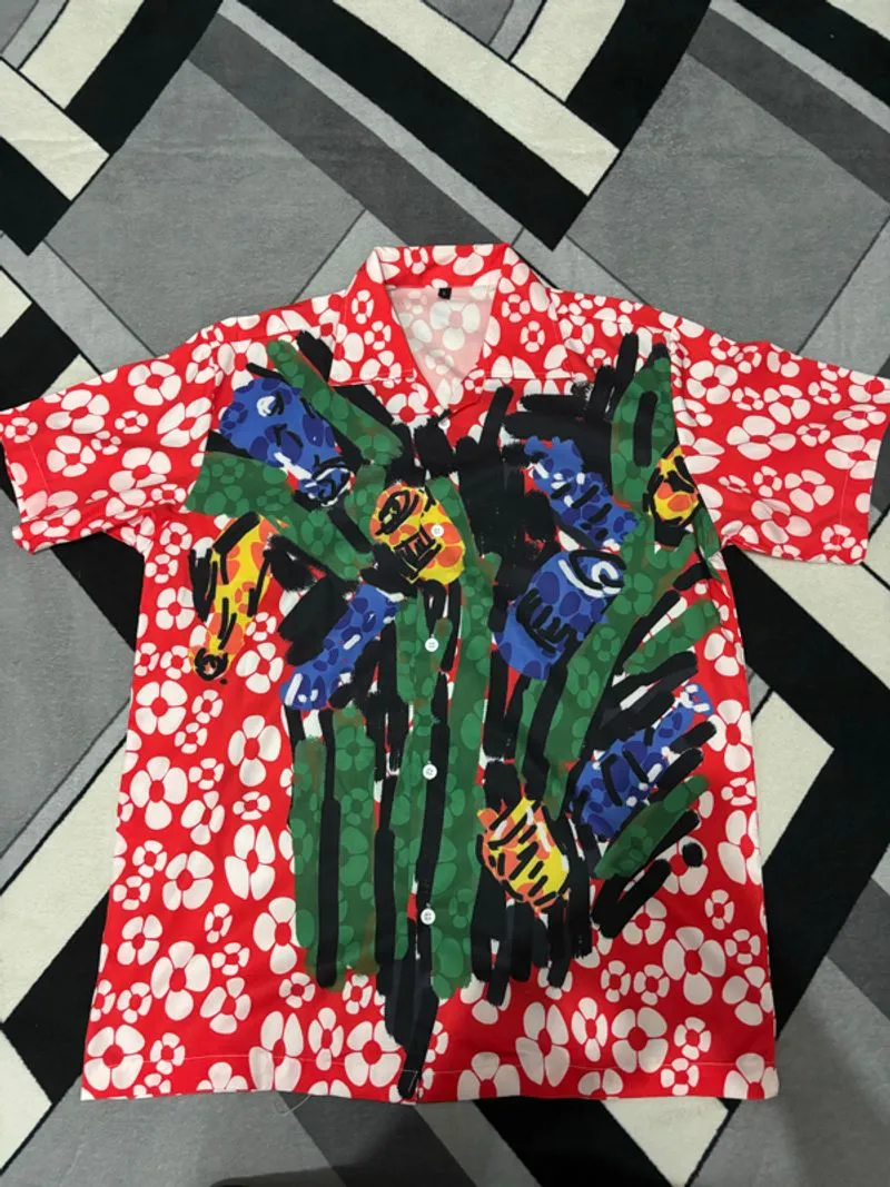 Kemeja motif bunga photo 1