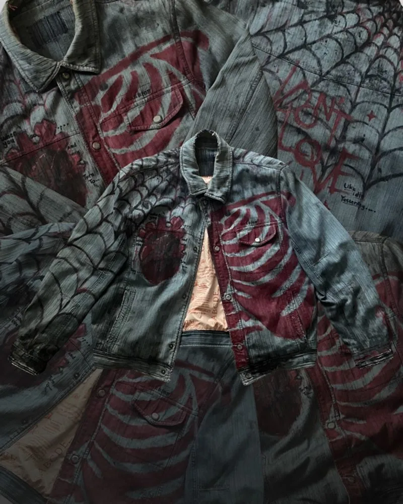 DENIM JACKET HAND PAINTED photo 1