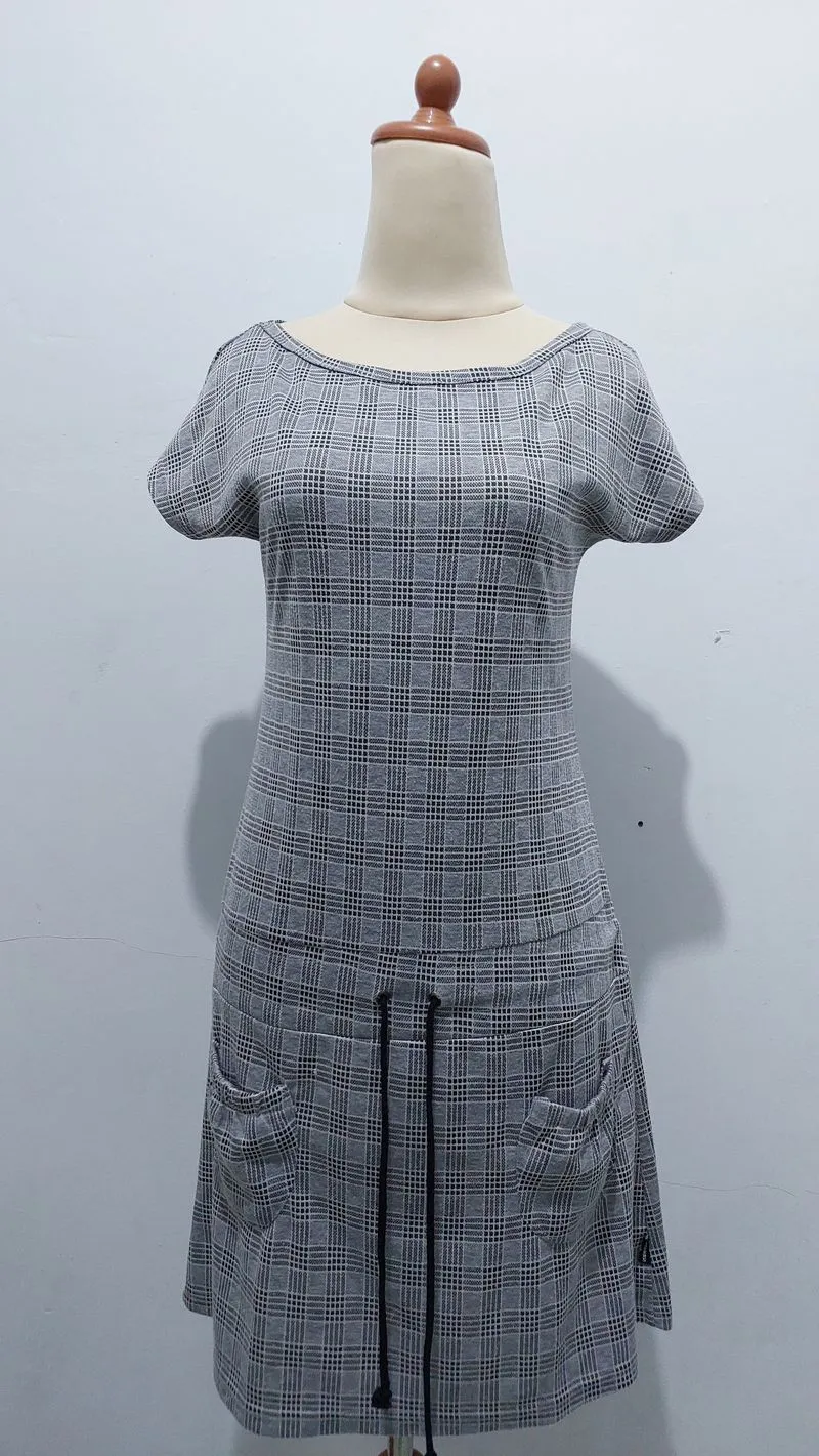 Dress abu kotak photo 1