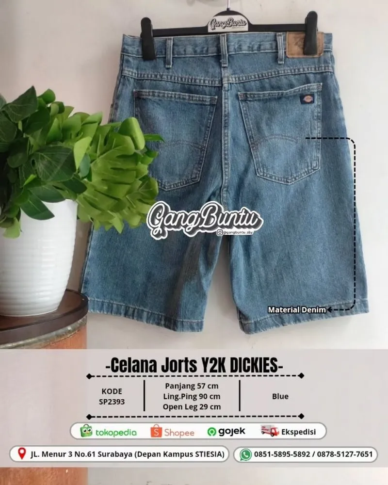 Celana Jorts Y2K DICKIES Original photo 1