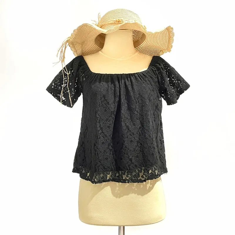 Crop top Wanita black photo 1