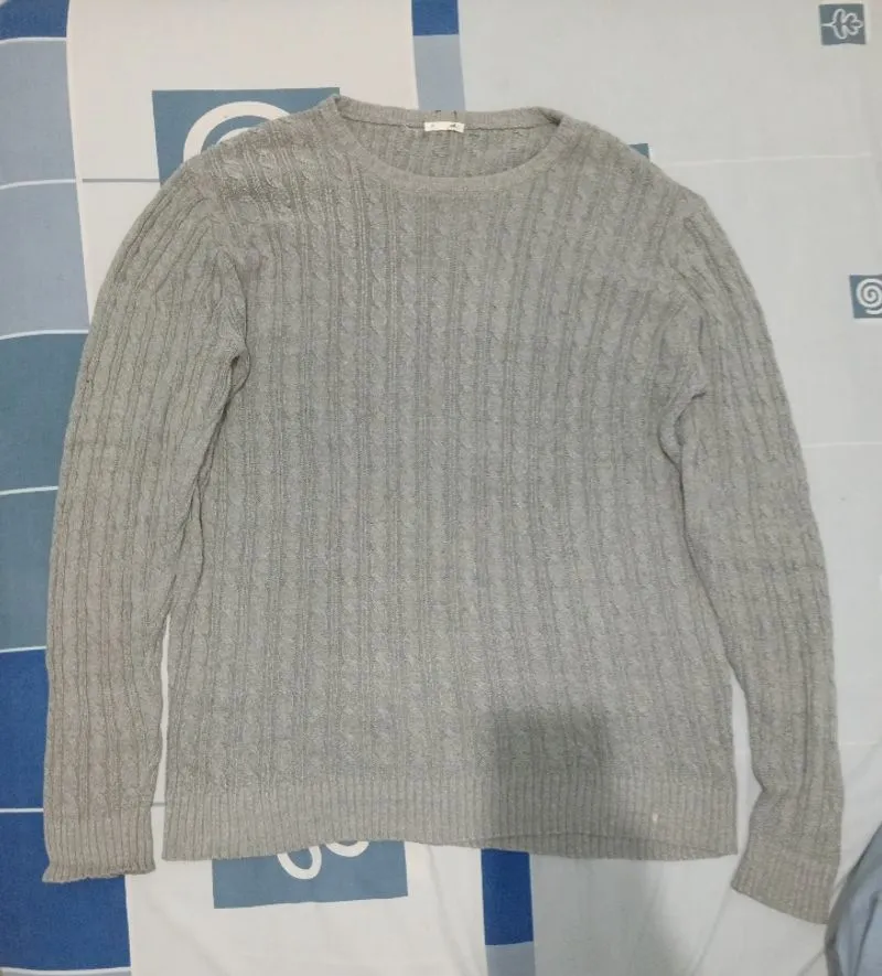 Sweater rajut abu abu photo 1