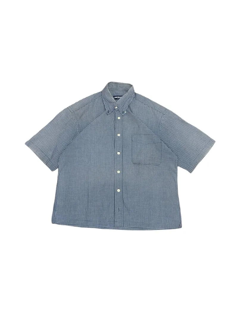 Uniqlo Y2K Skater Casual shirt Pria green gray photo 1