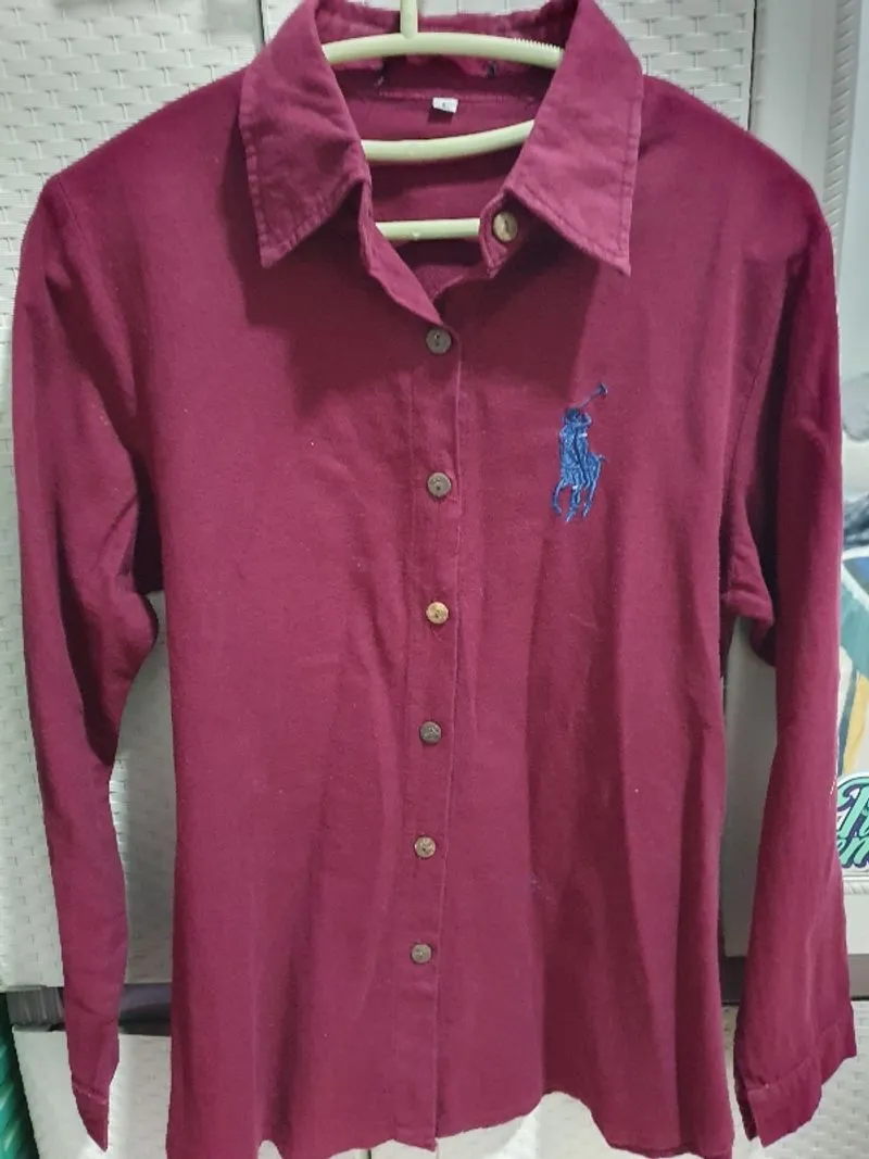 Kemeja wanita maron photo 1
