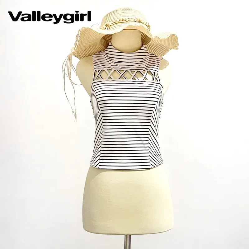 Miss Valley Crop top Wanita white photo 1