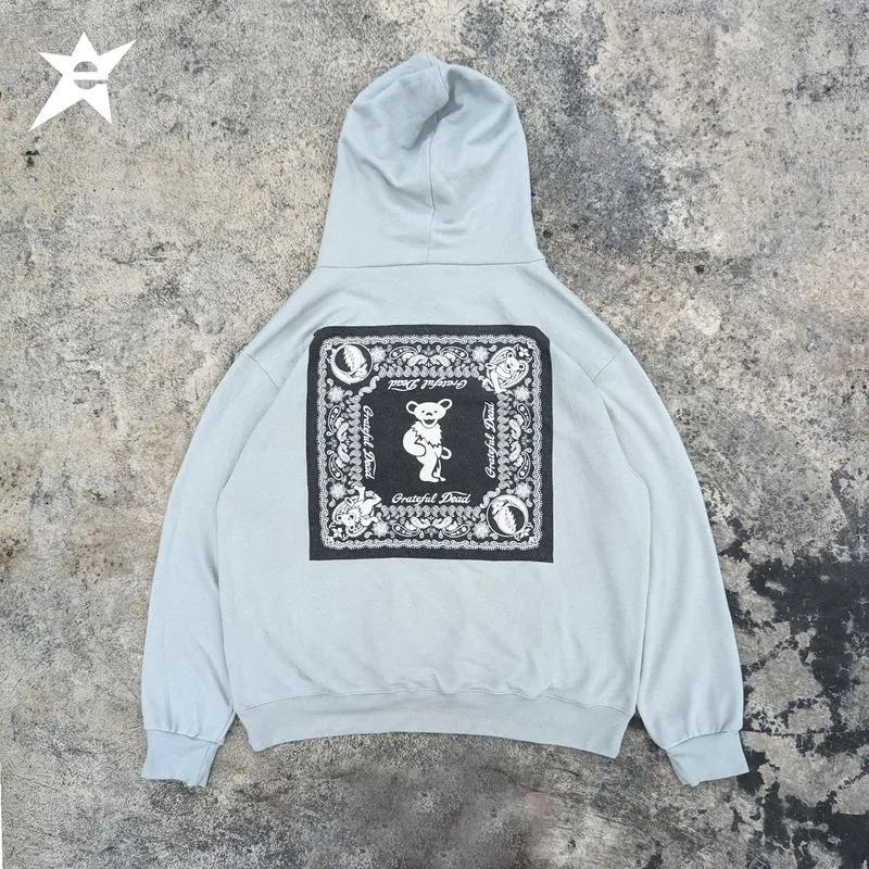 grateful dead official merch hoodie sage green vintage photo 1