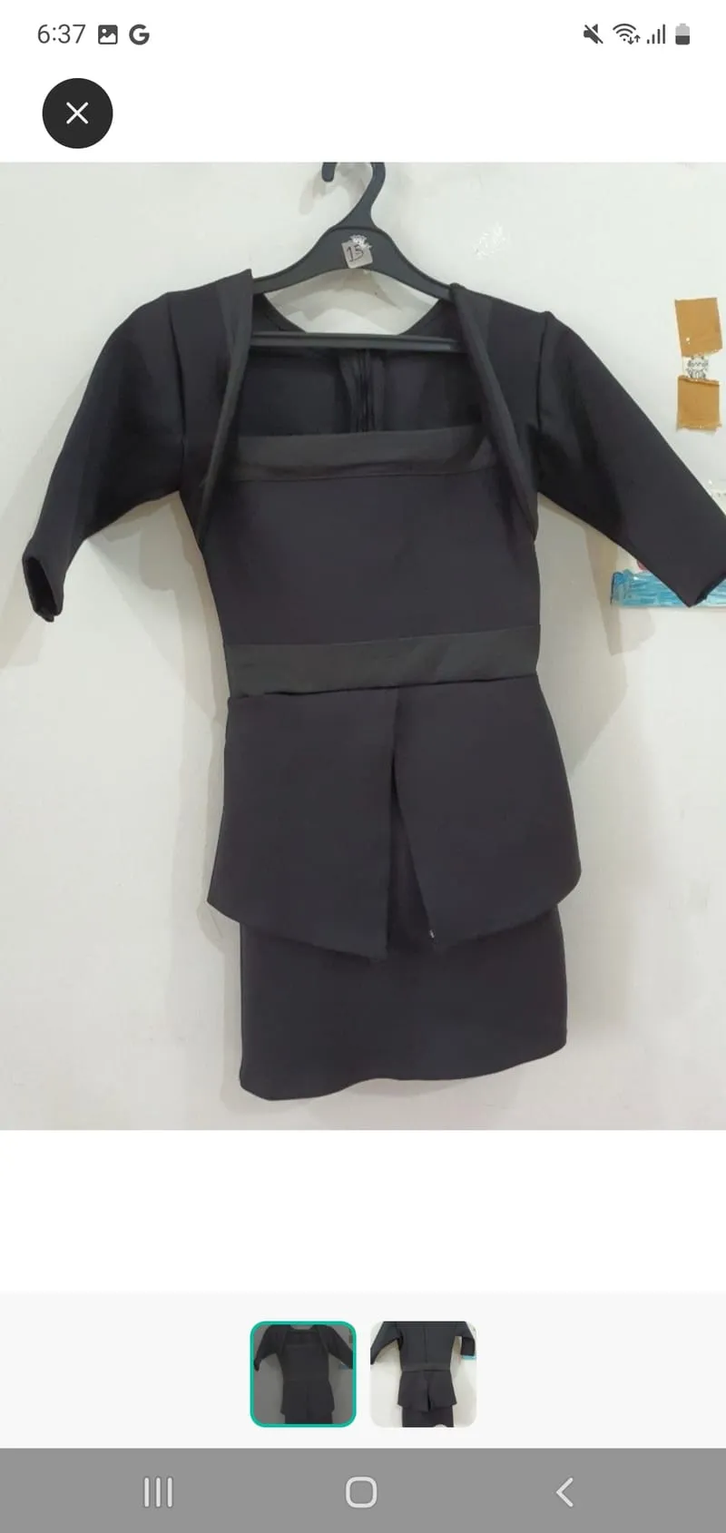 Vintage Midi dress Wanita black photo 1