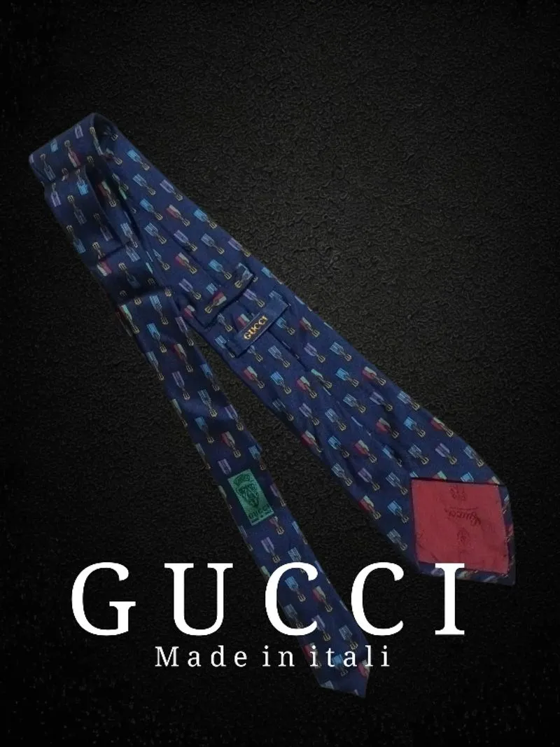 Dasi silk pria luxury gucci second thrift photo 1