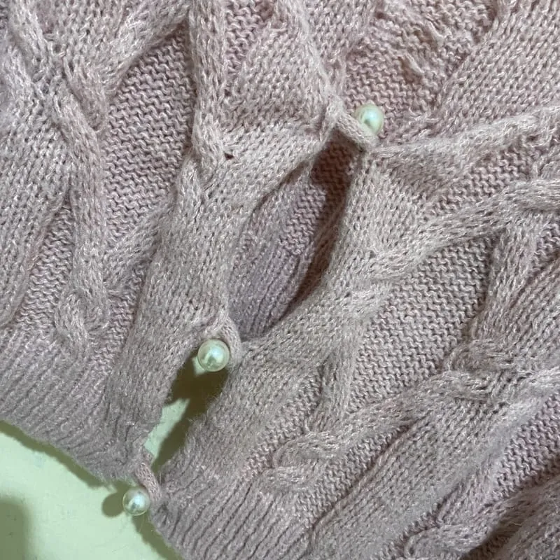 Luxury Coquette Cardigan Wanita pink photo 1