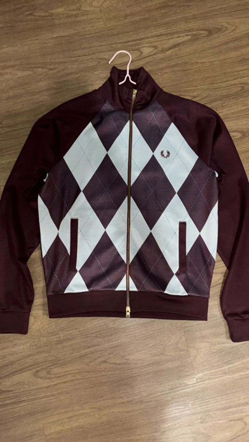 fred perry argyle track jacket photo 1