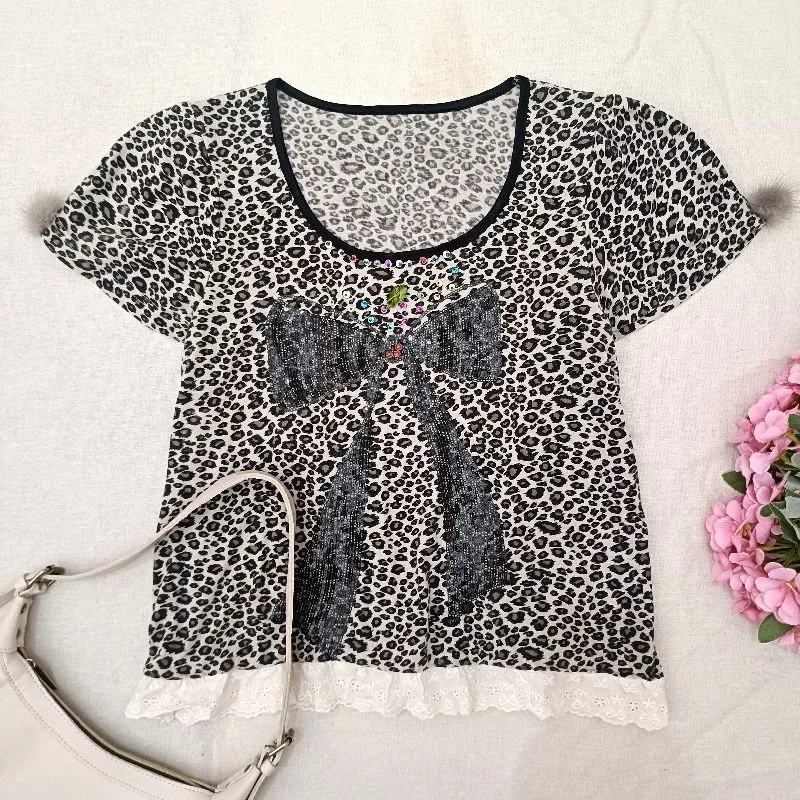 Lace Trim Cotton Top Coquette Morikei photo 1