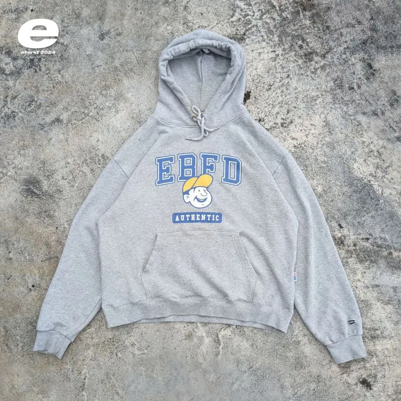 hoodie ebbets field EBFD AUTHENTIC logo grey photo 1