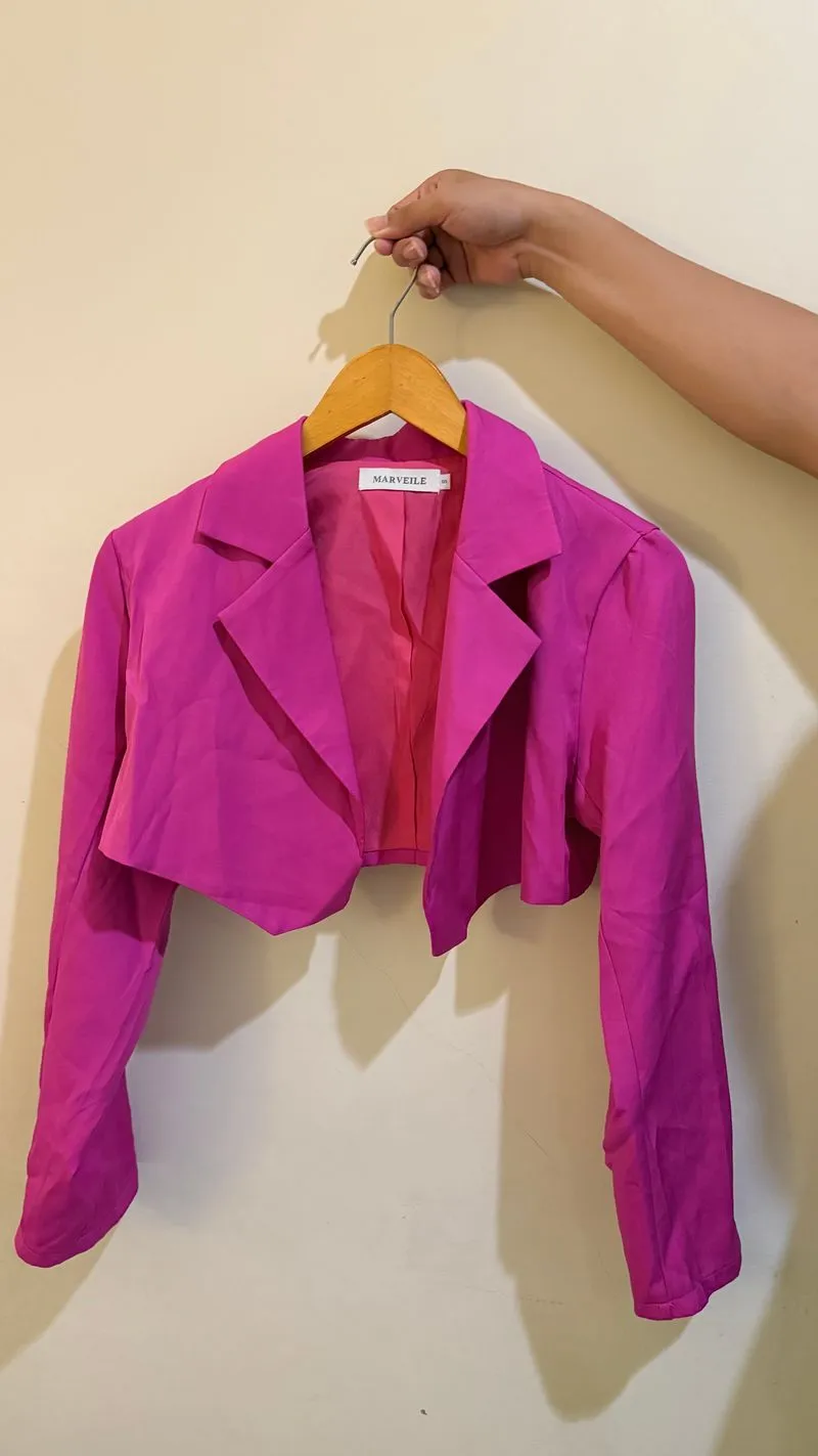 CROP BLAZER PINK FUSCHIA MARVEILE photo 1