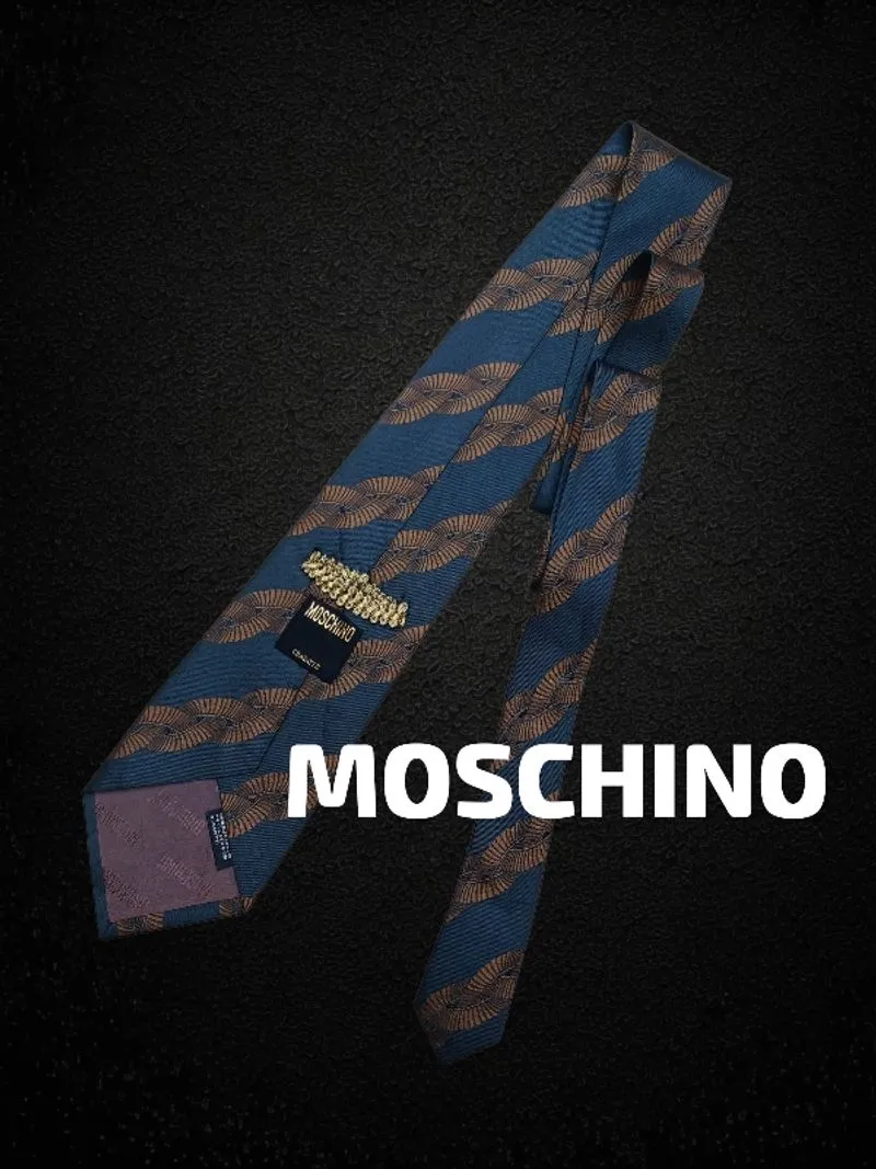 Dasi tie pria luxury moschino second original photo 1