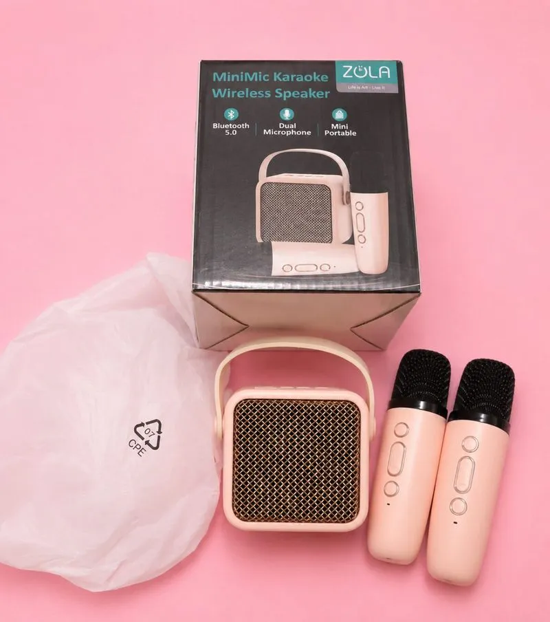 Zola Speaker Mic Karaoke Set Bluetooth 3rd Gen - Pink

 photo 1