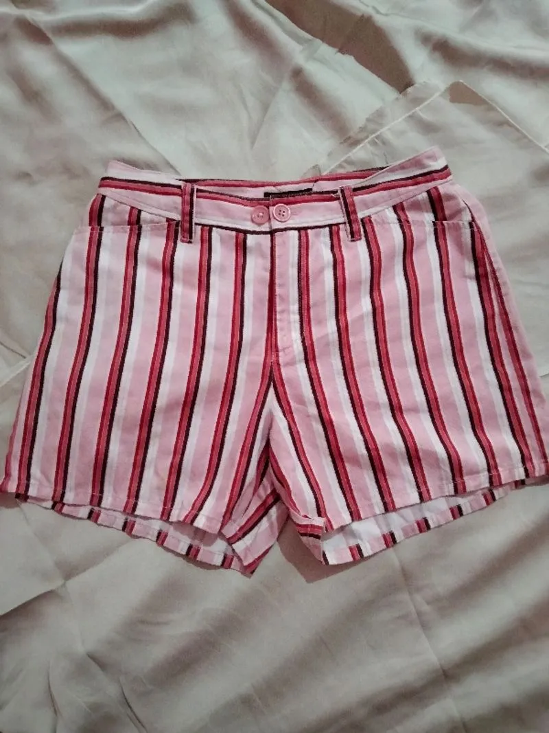 SHORTS PANTS HOTPANTS CELANA PENDEK BOSSINI MINI PINK STRIPE photo 1