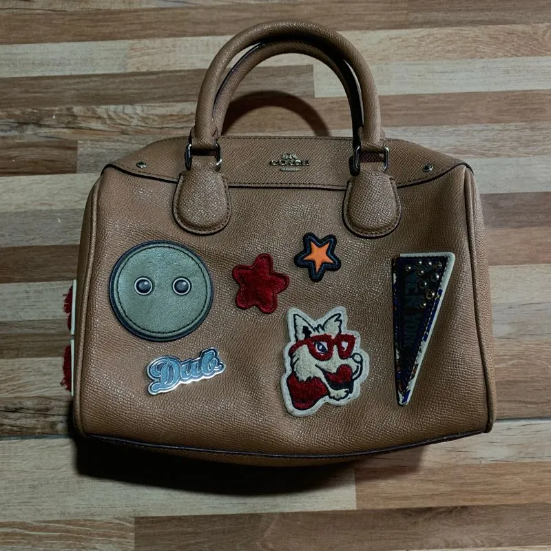 Coach Mini Bennet Varsity Patch Brown  photo 1