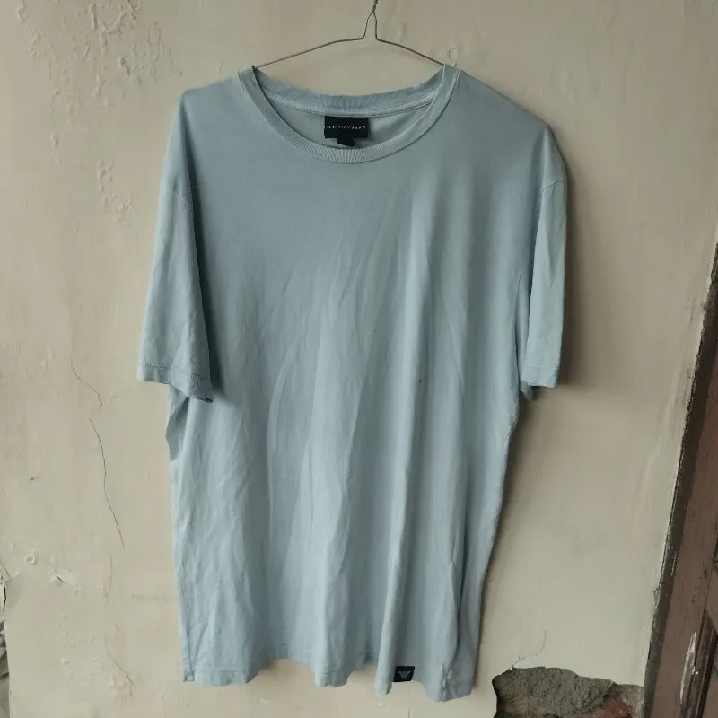 Emporio Armani Streetwear T-shirt Pria blue photo 1