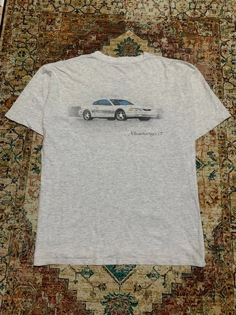 Tshirt Gildan Vintage Mustang GT photo 1
