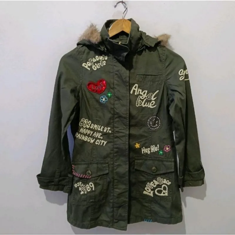 Angel Blue Military Parka Jacket photo 1