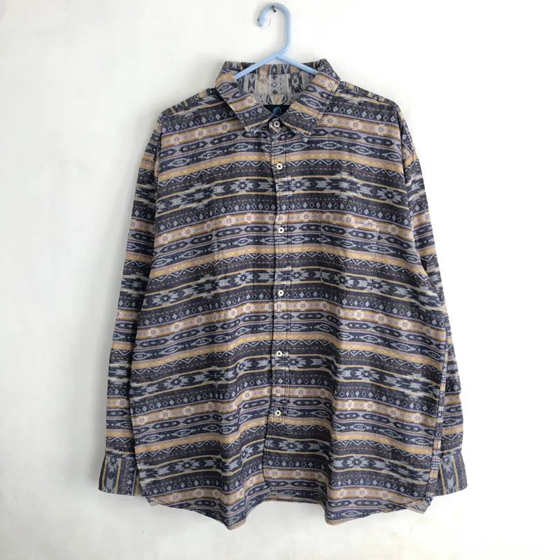 Kemeja Navajo blue earth flannel shirt big size uniqlo zara photo 1